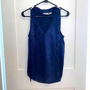 Anthropologie Maeve velvety silky soft royal blue dress tank top never worn sz 6